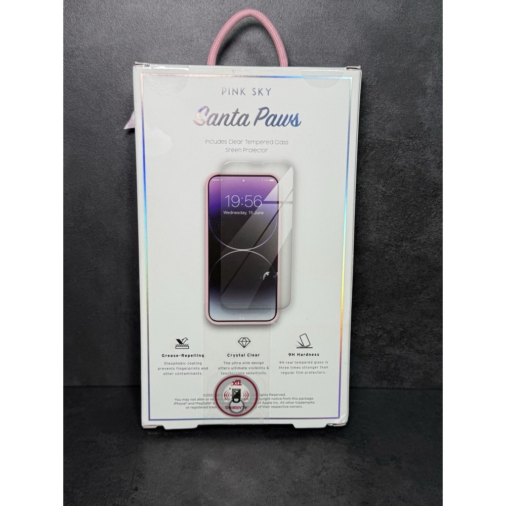 Pink Sky Santa Paws iPhone 16 Pro Max MagSafe Case Dachshund Holiday Dog - Picture 3 of 4